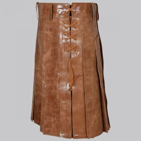 Premium Two-Tone Leather Kilt for Men