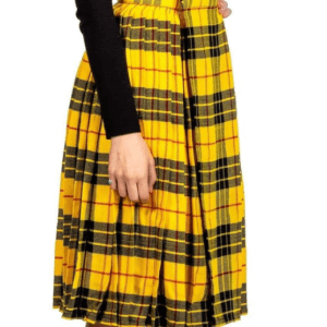 Tartan Pleated Midi Skirt