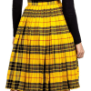 Tartan Pleated Midi Skirt